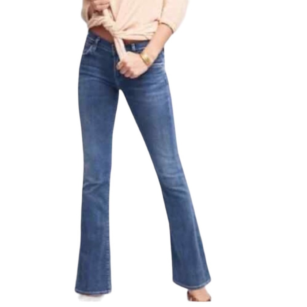 Citizens of Humanity Low Waist Stretch Wide Leg Bootcut Jeans Size 29 Elle #064
